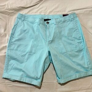 Lane Bryant Blue Flat Front Shorts